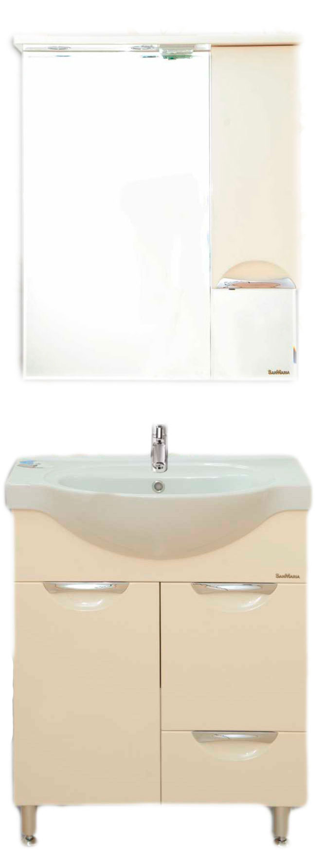 Комплект Милан 70 с1-м ящиком и раковиной для ванной