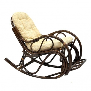 Кресло-качалка с подножкой ST 05/17 браун